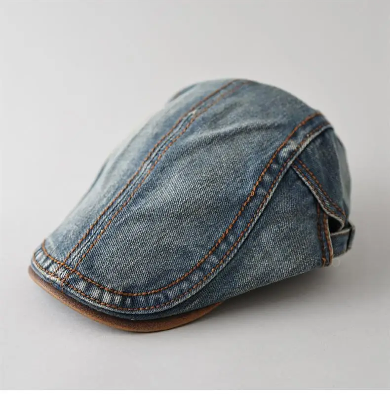 Denim Cap Men's Women's Spring Autumn New Washed Old British Retro Advanced Cap Painter's Casual All-match Hat — feature 1