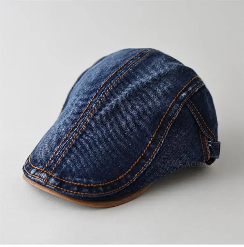Denim Cap Men's Women's Spring Autumn New Washed Old British Retro Advanced Cap Painter's Casual All-match Hat — feature 11