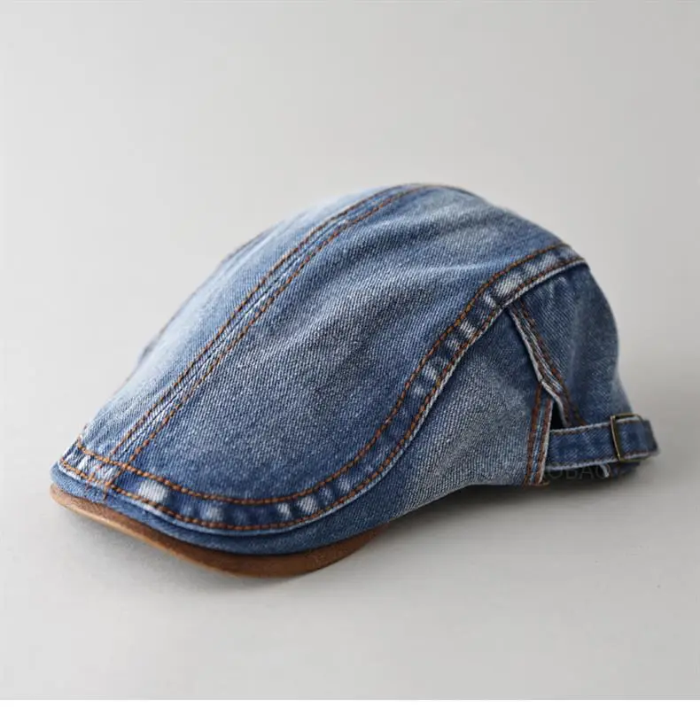 Denim Cap Men's Women's Spring Autumn New Washed Old British Retro Advanced Cap Painter's Casual All-match Hat — feature 4