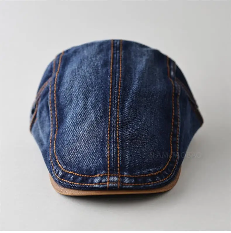 Denim Cap Men's Women's Spring Autumn New Washed Old British Retro Advanced Cap Painter's Casual All-match Hat — feature 8