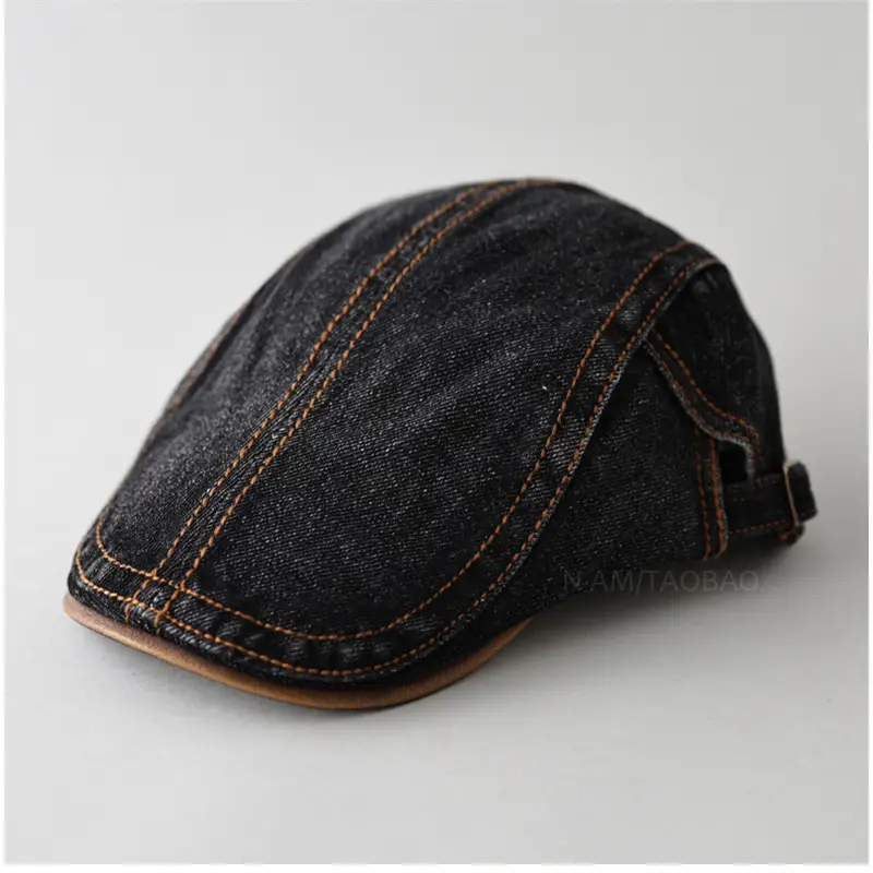 Denim Cap Men's Women's Spring Autumn New Washed Old British Retro Advanced Cap Painter's Casual All-match Hat - Image 4