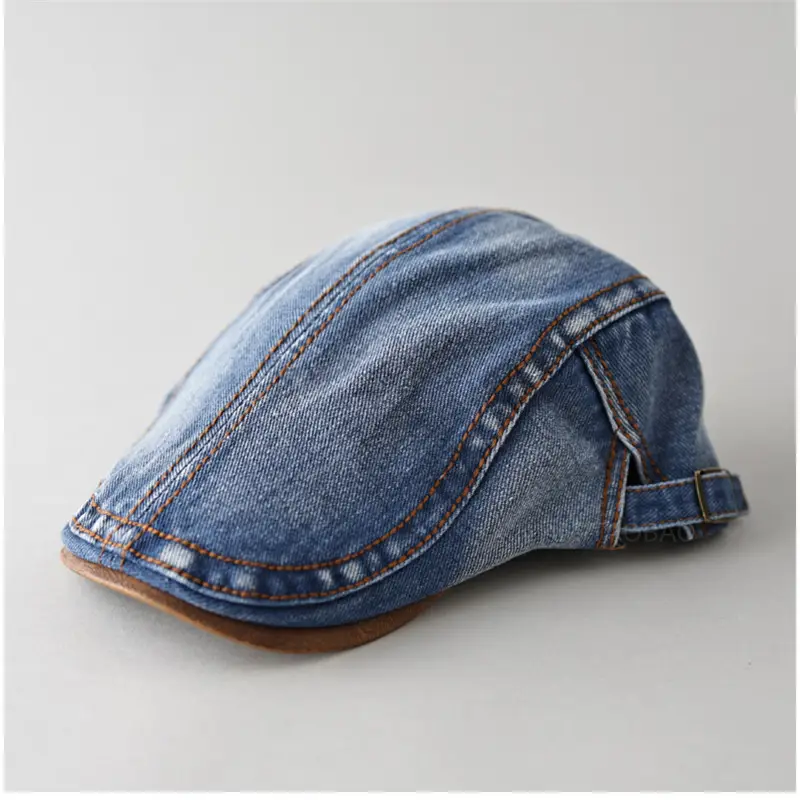 Denim Cap Men's Women's Spring Autumn New Washed Old British Retro Advanced Cap Painter's Casual All-match Hat - Image 5