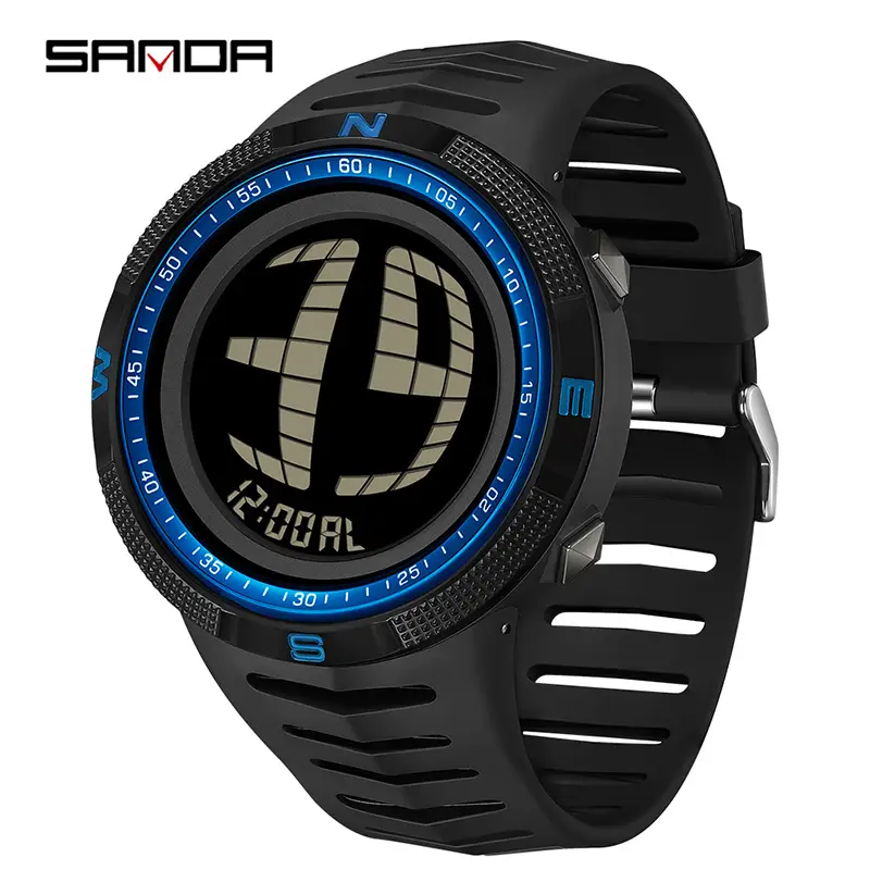 Sanda Men's Waterproof Luminous Watch with Compass - Image 5