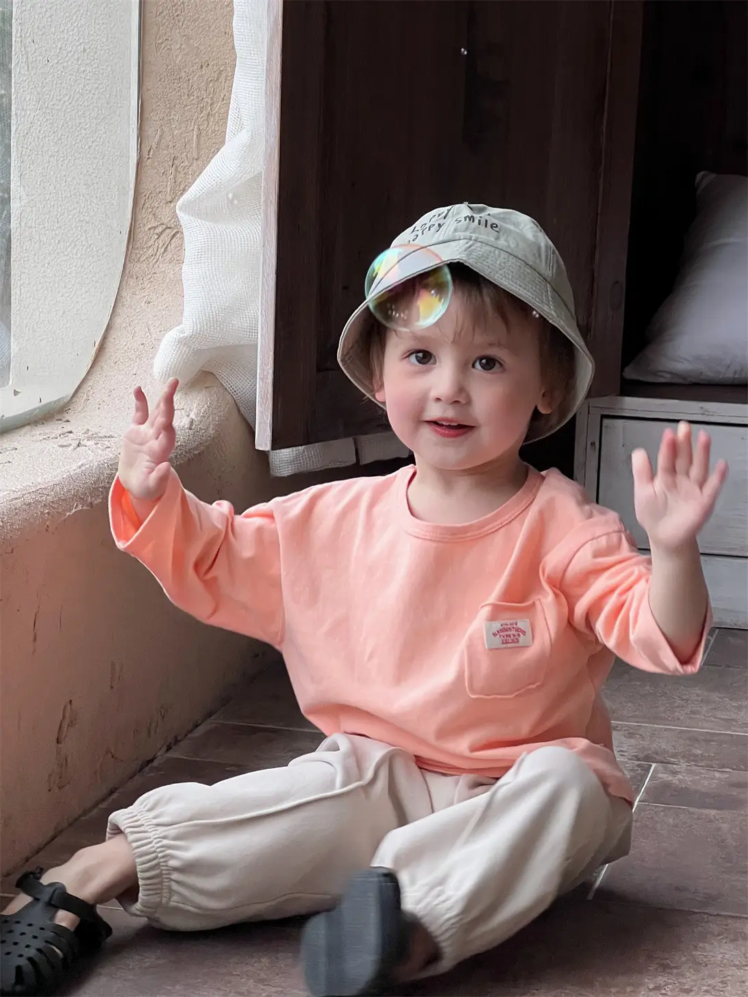 Kids Korean Style Autum T-Shirt & Pants Set