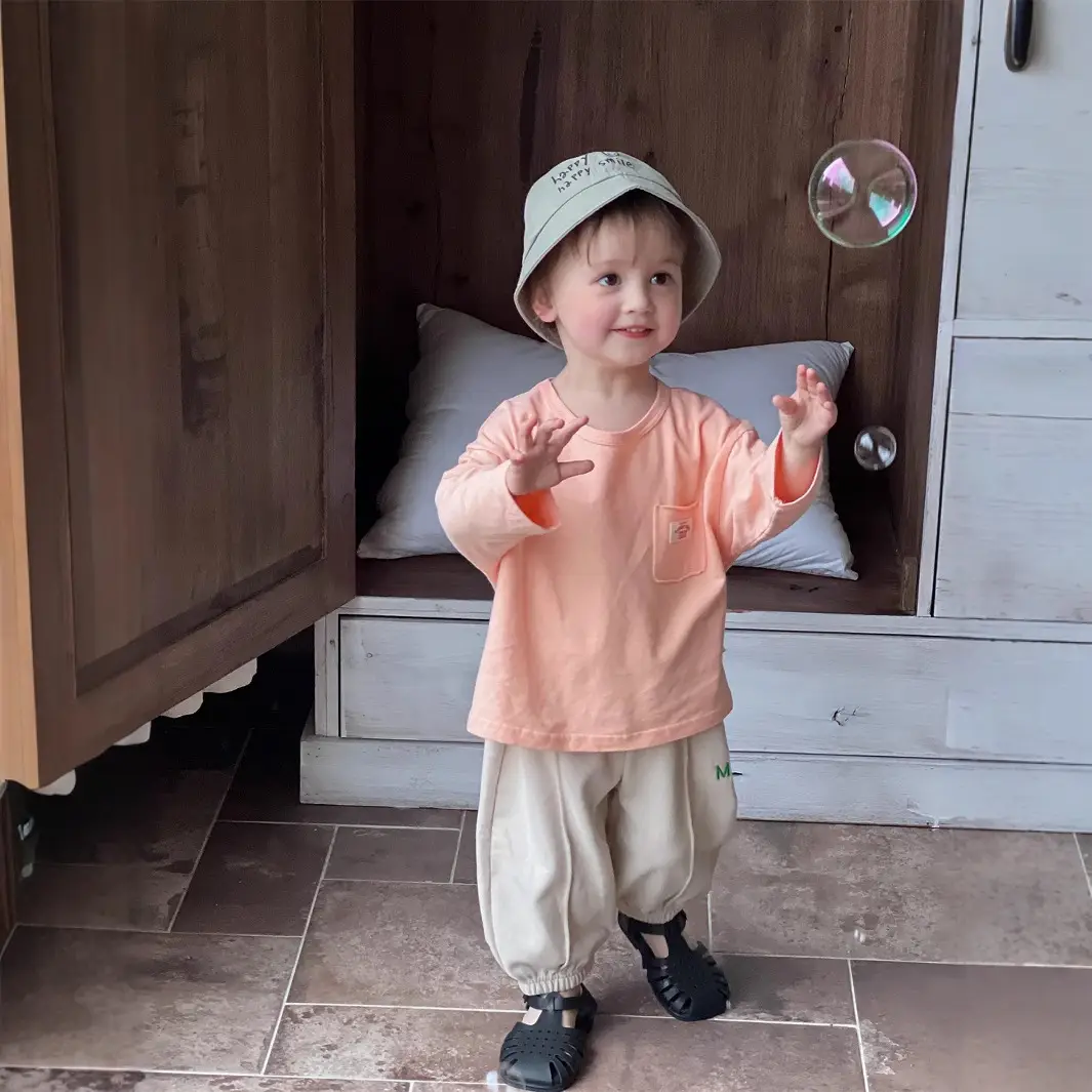 Kids Korean Style Autum T-Shirt & Pants Set — feature 2