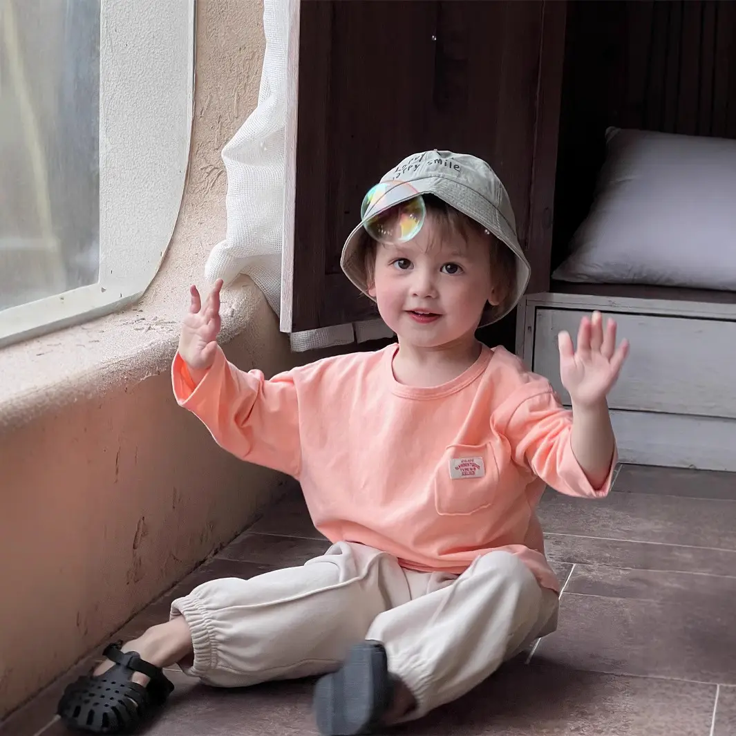 Kids Korean Style Autum T-Shirt & Pants Set — feature 5