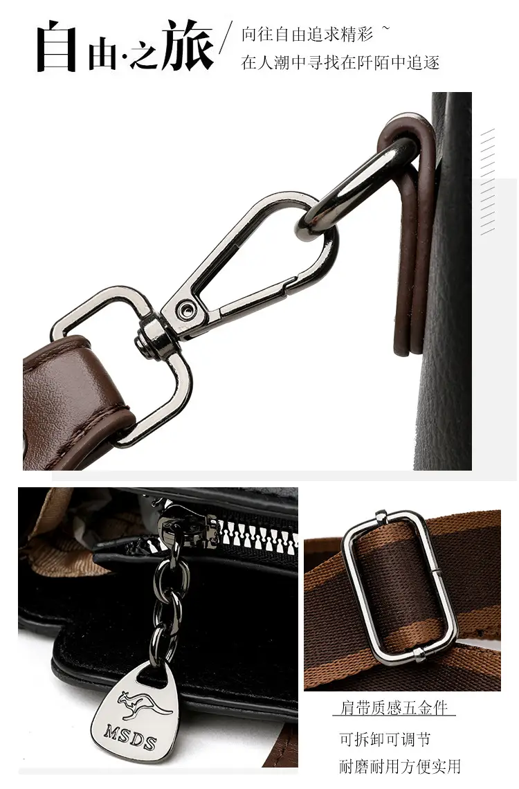 Women's Brown Leather Shoulder Bag 2025 New Multi-Layer Large Capacity — feature 7