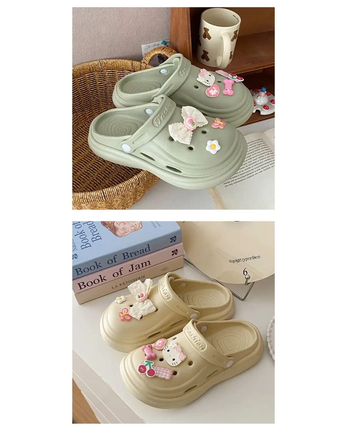 Women's Black Croc Bow Sandals with Embellished Decor — feature 22