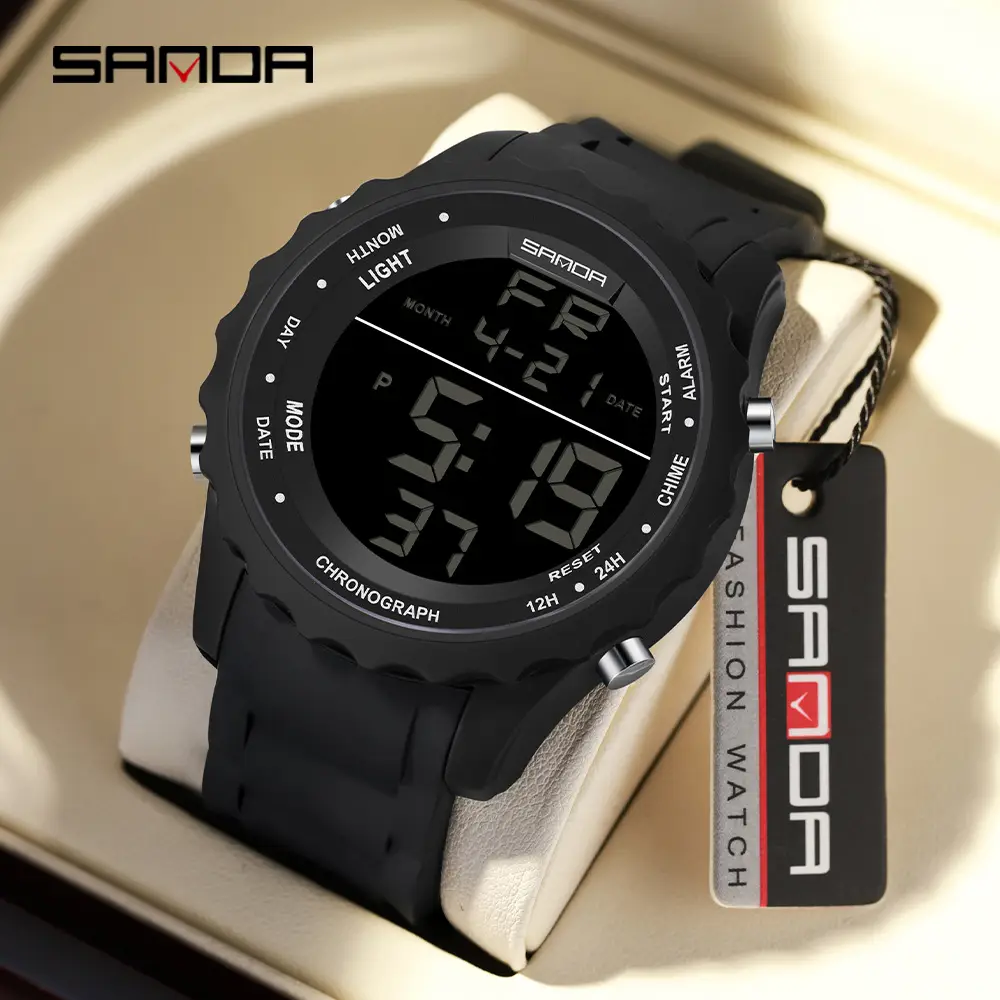 Sanda Camouflage Digital Chronograph Watch 14:46