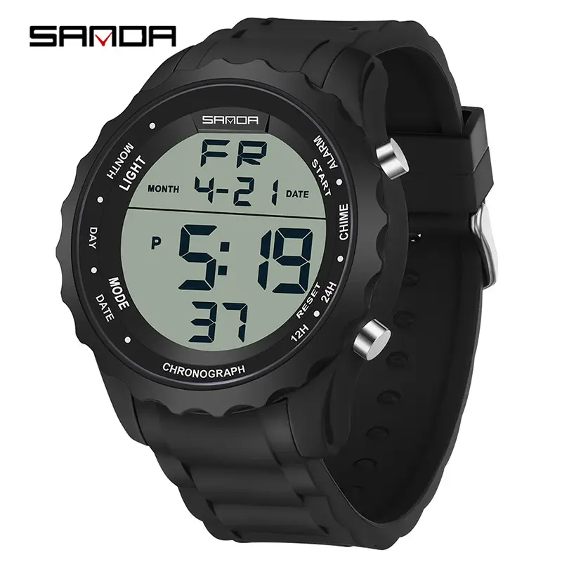 Sanda Camouflage Digital Chronograph Watch 14:46
