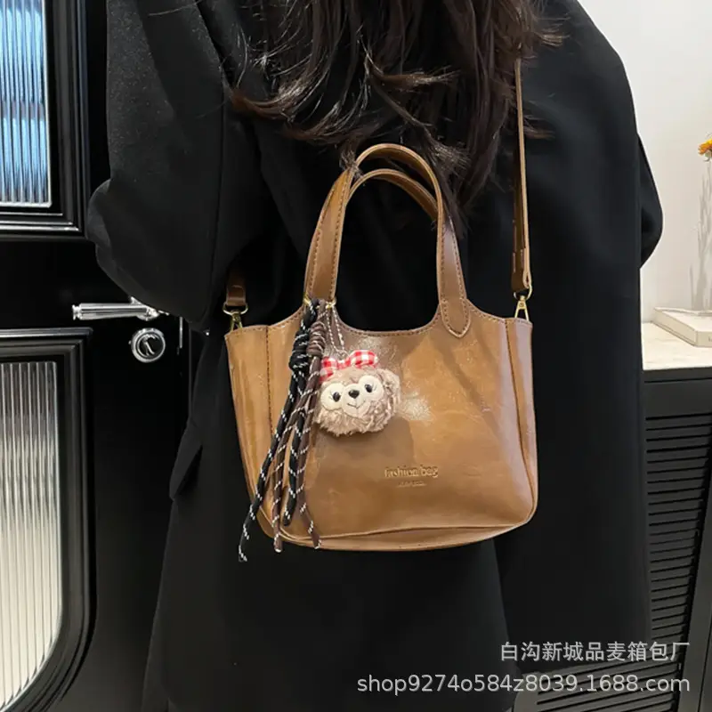 Women Brown Textured Shoulder Crossbody Bag 2026 - Image 11