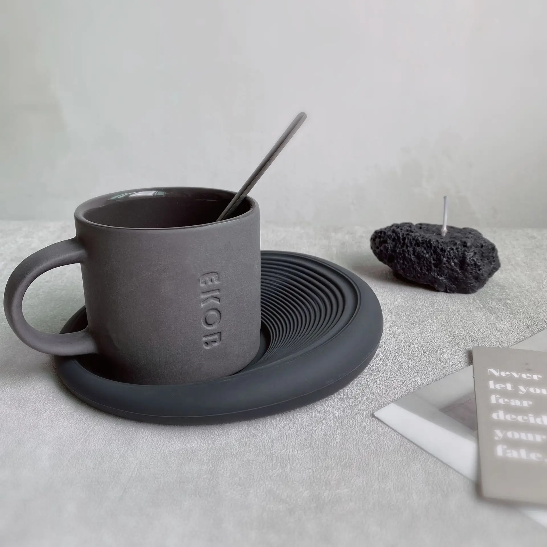 Black Silicone Coffee Coaster for Kitchen & Dining