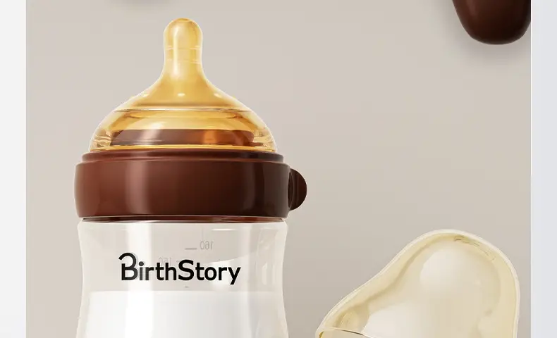 Wide-Diameter Glass Baby Bottle for Infants and Newborns, Anti-Colic, Suitable for Babies from 0 to 36 Months, Prevents Choking and Spitting Up, and Is Resistant to High Temperatures — feature 11
