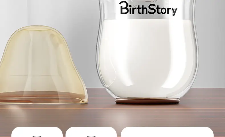 Wide-Diameter Glass Baby Bottle for Infants and Newborns, Anti-Colic, Suitable for Babies from 0 to 36 Months, Prevents Choking and Spitting Up, and Is Resistant to High Temperatures — feature 4