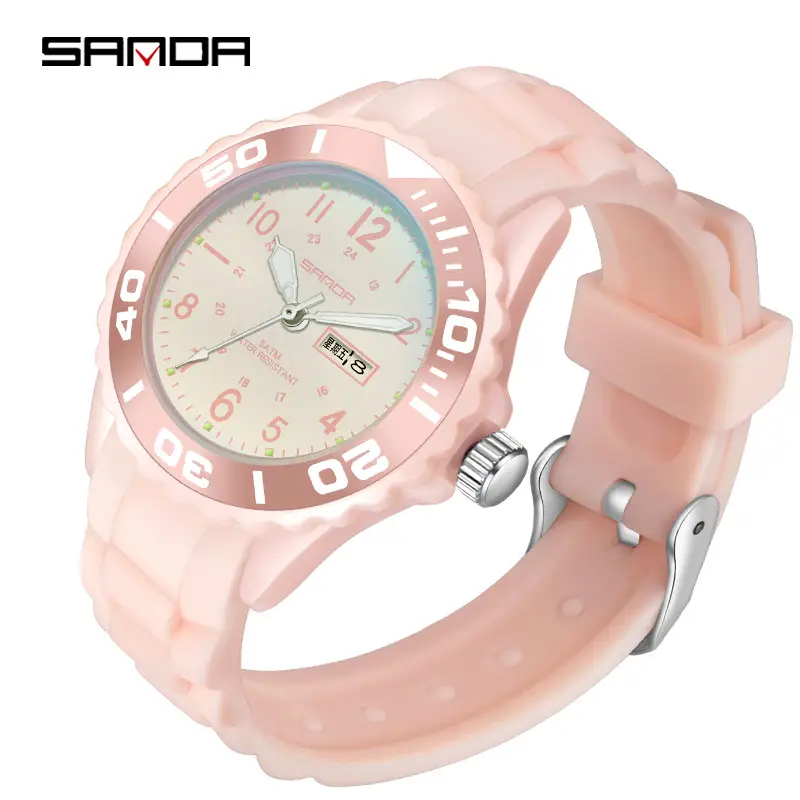 Sanda Blue Quartz Casual Watch with Double Calendar
