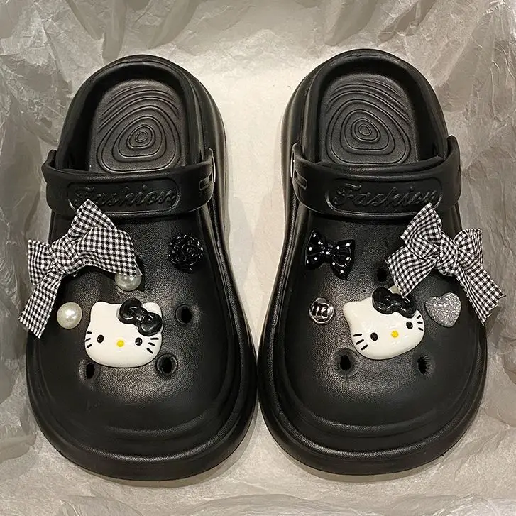 Bow Girl Crocs 2025 Summer Eva Poop Feeling Office Non-Slip - Image 8