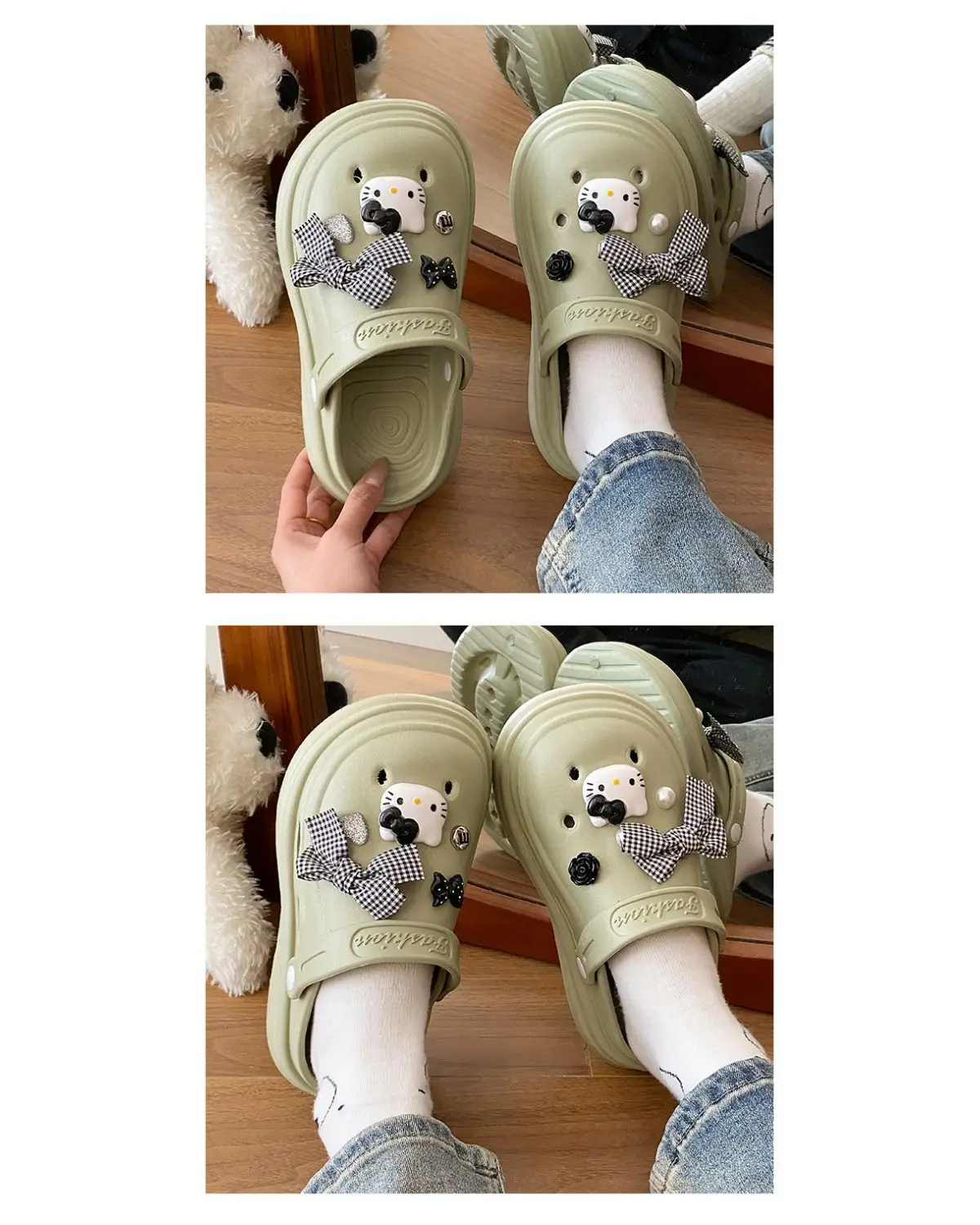 Bow Girl Crocs 2025 Summer Eva Poop Feeling Office Non-Slip — feature 14