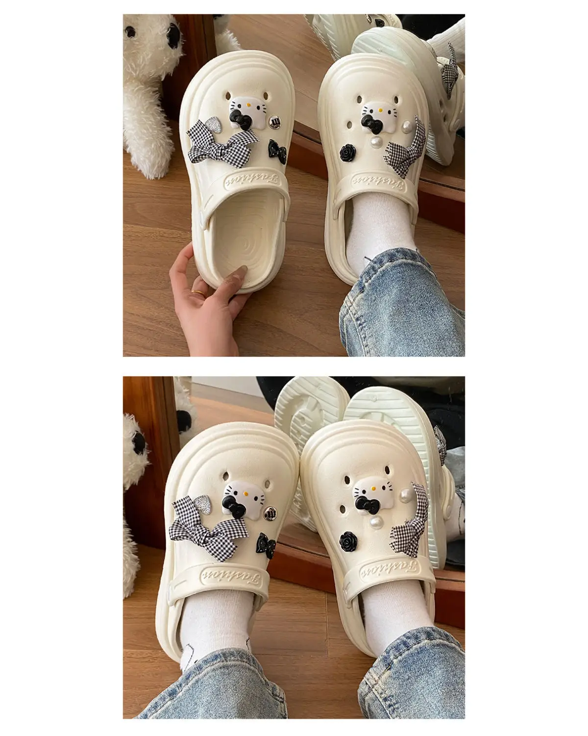 Bow Girl Crocs 2025 Summer Eva Poop Feeling Office Non-Slip — feature 15