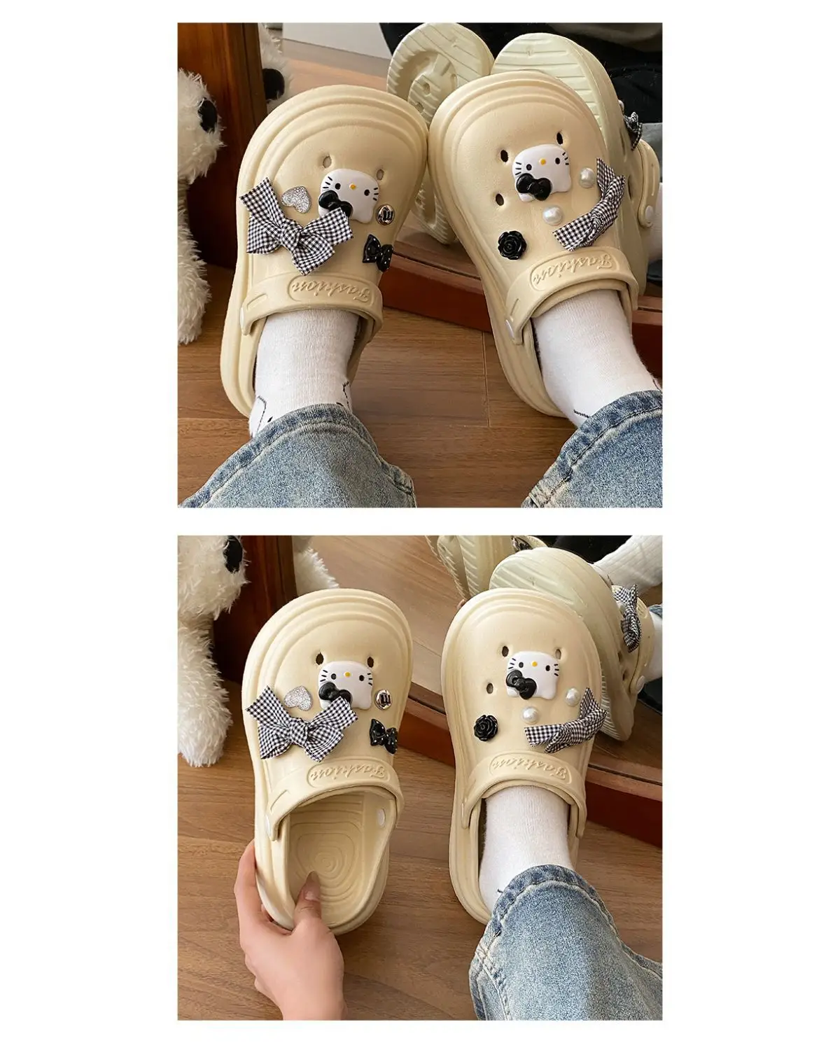 Bow Girl Crocs 2025 Summer Eva Poop Feeling Office Non-Slip — feature 16