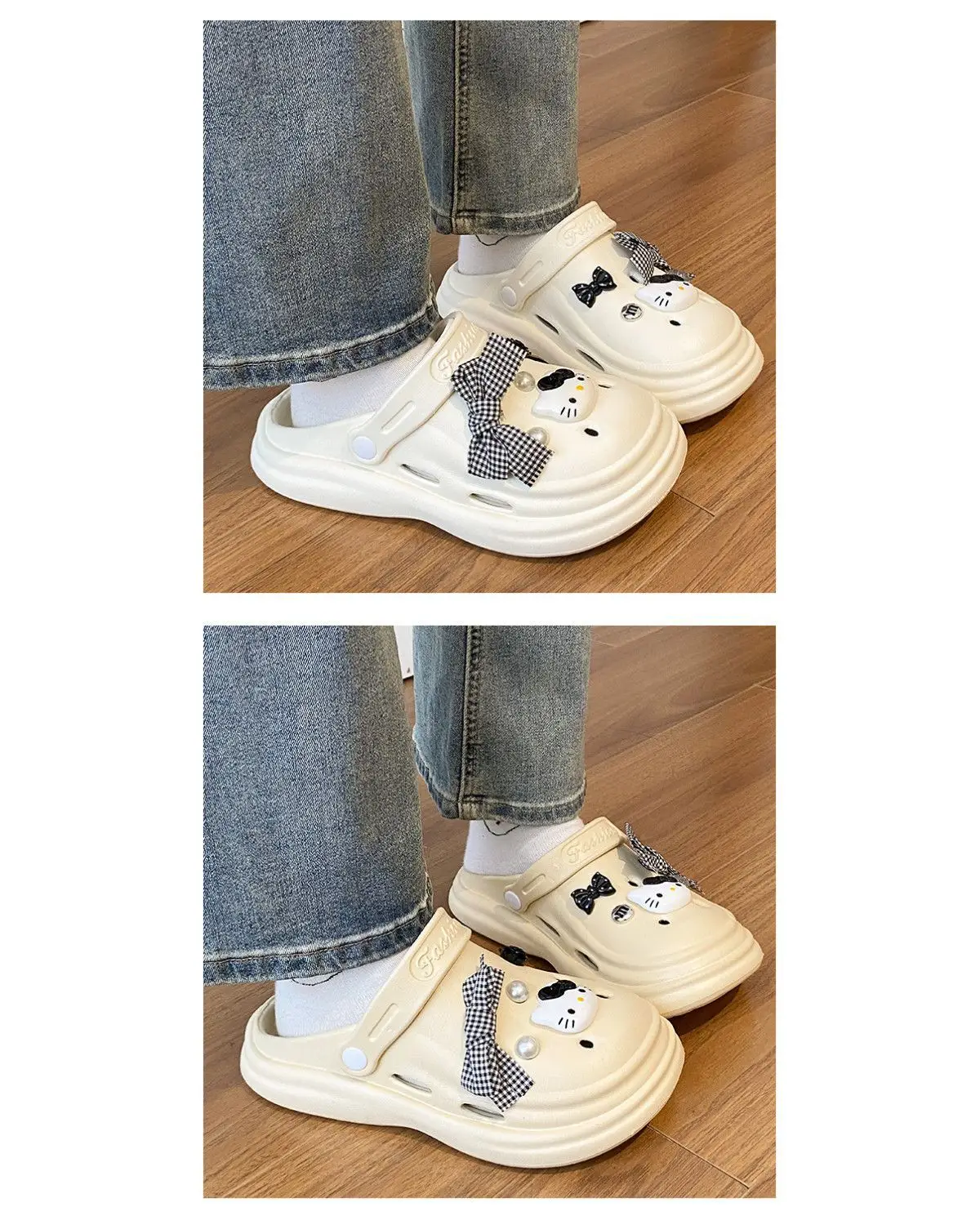 Bow Girl Crocs 2025 Summer Eva Poop Feeling Office Non-Slip — feature 17