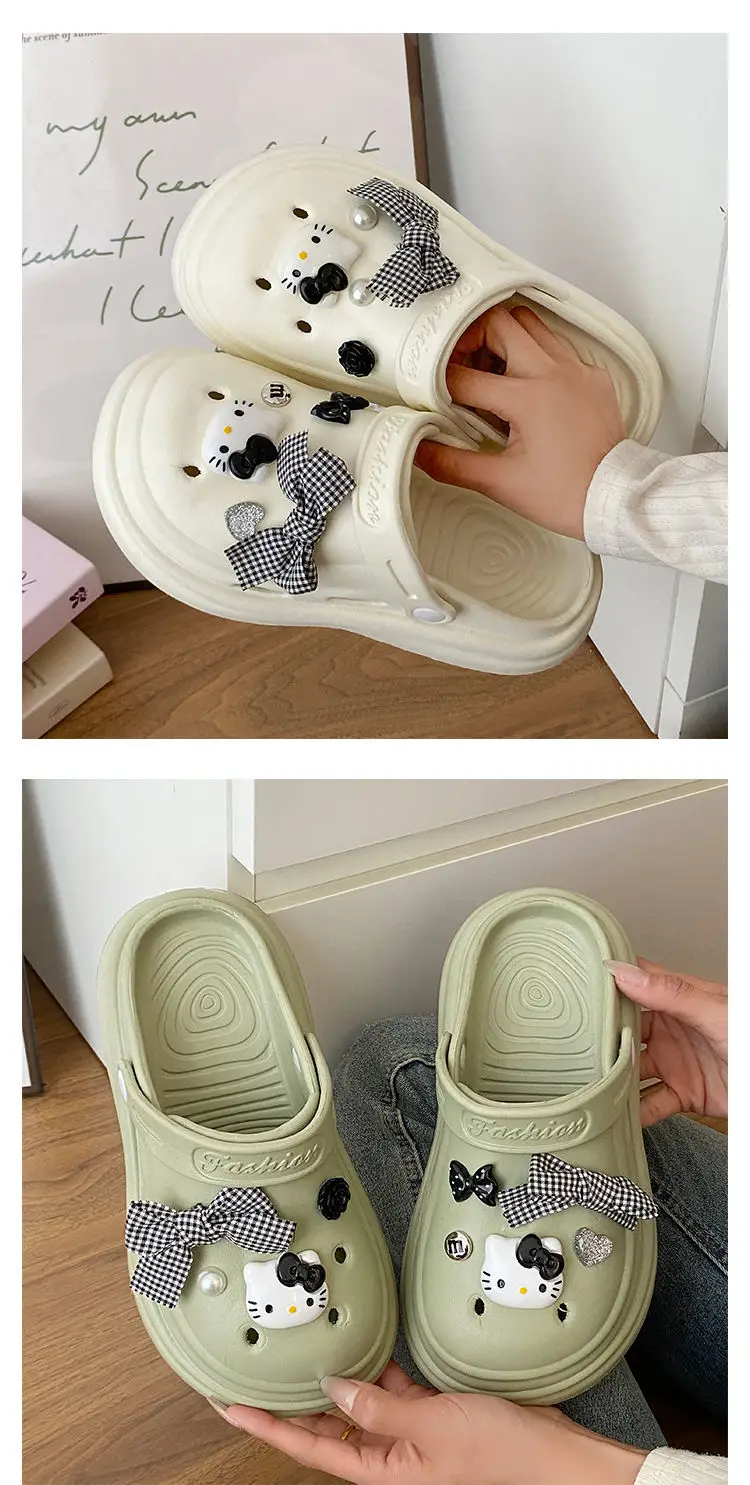 Bow Girl Crocs 2025 Summer Eva Poop Feeling Office Non-Slip — feature 19