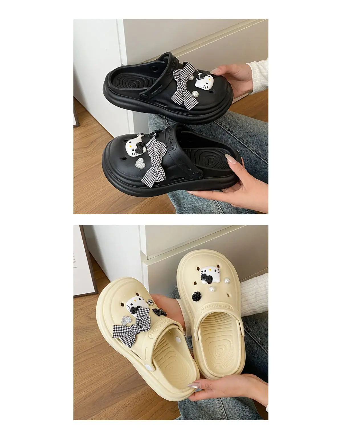 Bow Girl Crocs 2025 Summer Eva Poop Feeling Office Non-Slip — feature 20