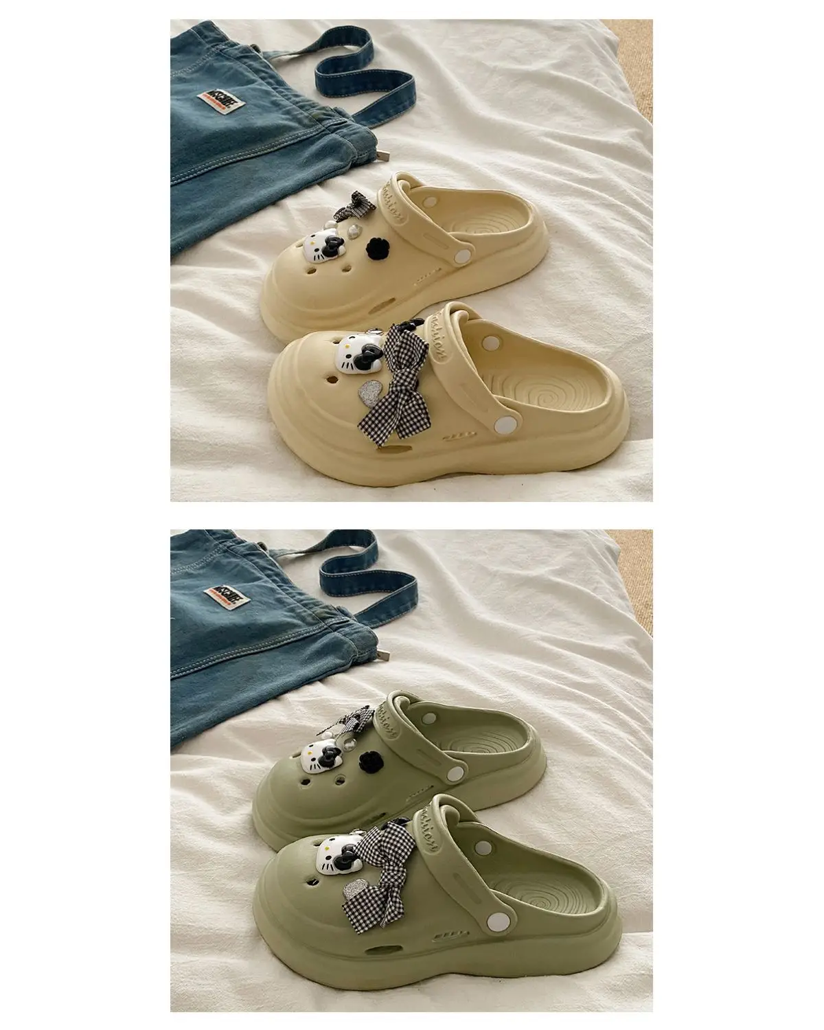 Bow Girl Crocs 2025 Summer Eva Poop Feeling Office Non-Slip — feature 25