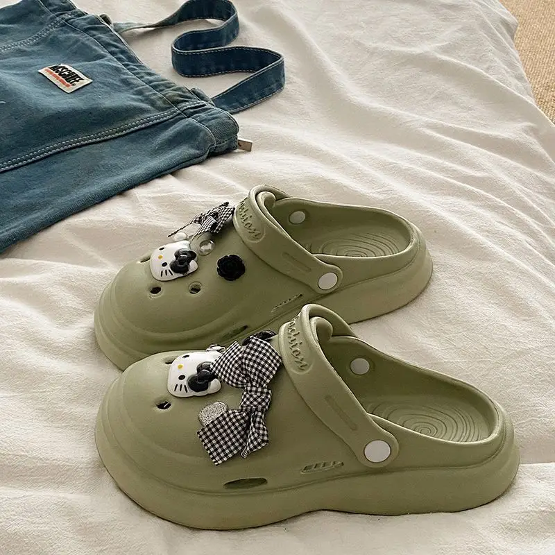 Bow Girl Crocs 2025 Summer Eva Poop Feeling Office Non-Slip — feature 30