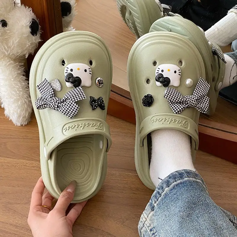 Bow Girl Crocs 2025 Summer Eva Poop Feeling Office Non-Slip — feature 33