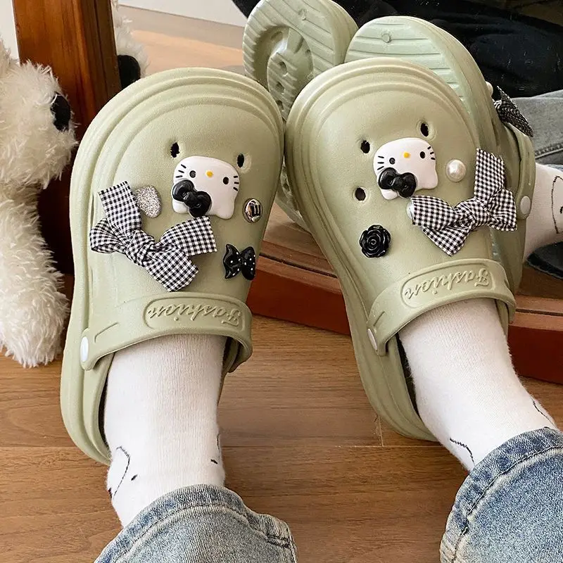Bow Girl Crocs 2025 Summer Eva Poop Feeling Office Non-Slip — feature 34