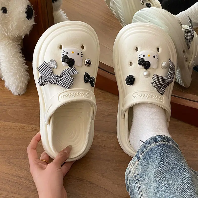 Bow Girl Crocs 2025 Summer Eva Poop Feeling Office Non-Slip — feature 35