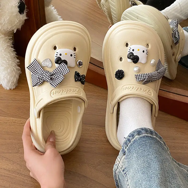 Bow Girl Crocs 2025 Summer Eva Poop Feeling Office Non-Slip — feature 37