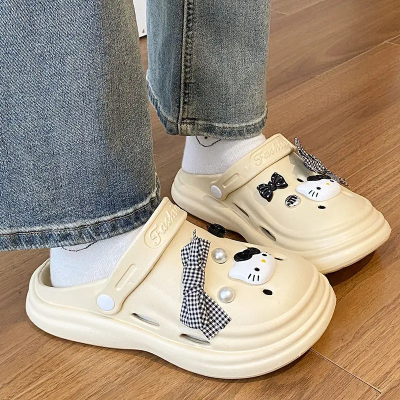 Bow Girl Crocs 2025 Summer Eva Poop Feeling Office Non-Slip — feature 39