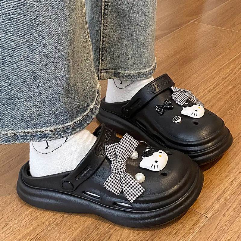Bow Girl Crocs 2025 Summer Eva Poop Feeling Office Non-Slip — feature 40