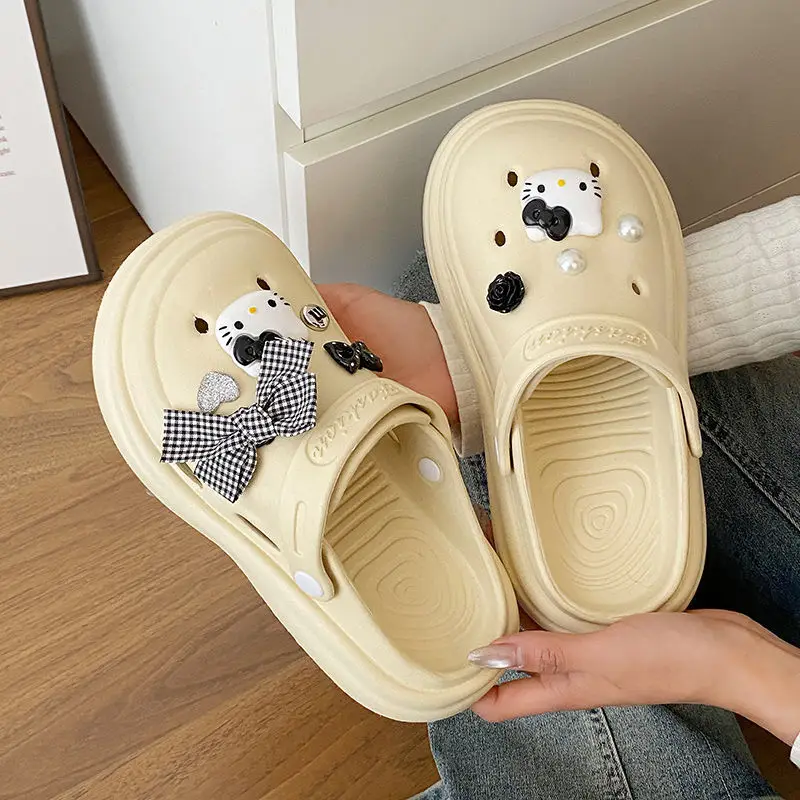 Bow Girl Crocs 2025 Summer Eva Poop Feeling Office Non-Slip — feature 45