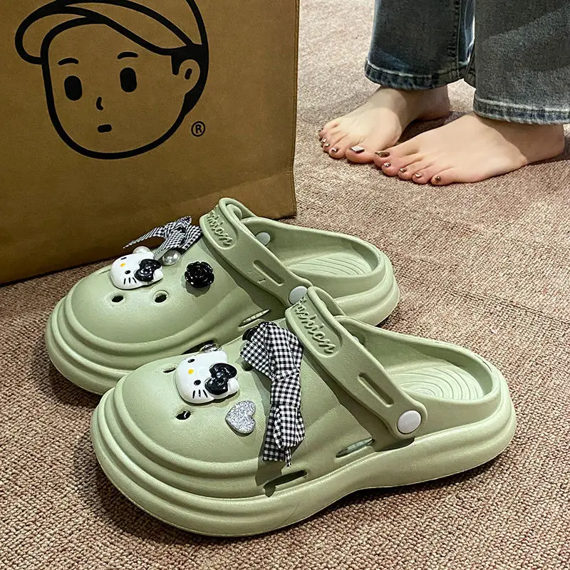 Bow Girl Crocs 2025 Summer Eva Poop Feeling Office Non-Slip — feature 46