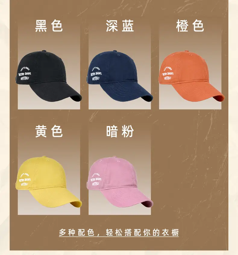 Men's Navy Blue Retro Sunscreen Cap Baseball — feature 16