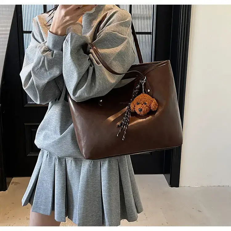 Vintage Brown Leather Tote Bag for Women 2025 — feature 33