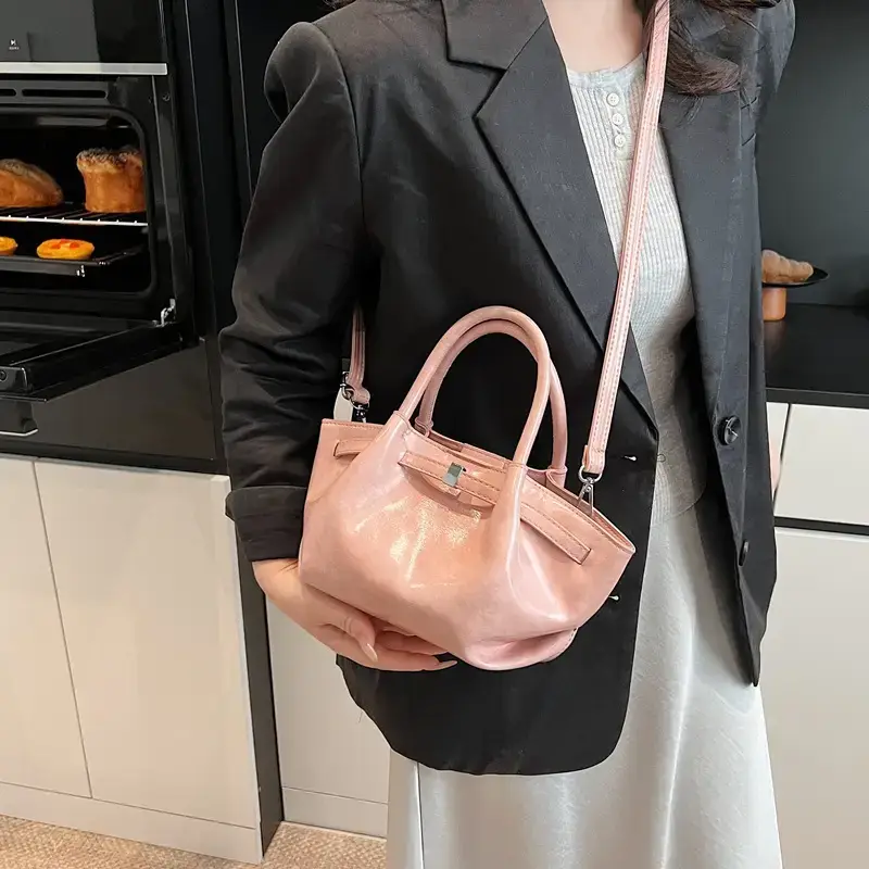 Pink Velvet Shoulder Bag for Women 2025 New Commuter