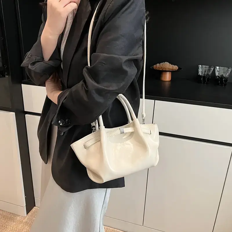 Pink Velvet Shoulder Bag for Women 2025 New Commuter