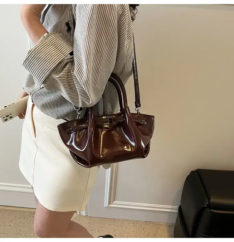 Pink Velvet Shoulder Bag for Women 2025 New Commuter — feature 38