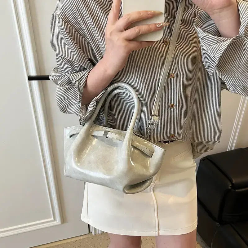 Pink Velvet Shoulder Bag for Women 2025 New Commuter