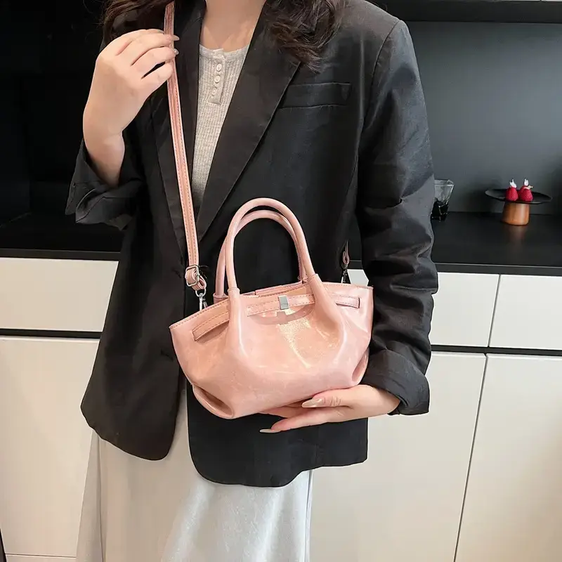 Pink Velvet Shoulder Bag for Women 2025 New Commuter