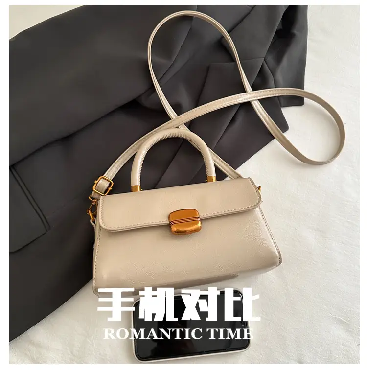 Korean Style Brown Lock Tote Bag for Women — feature 8