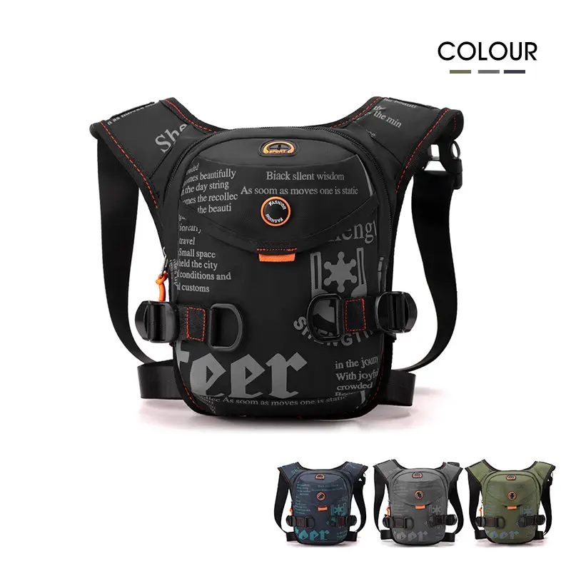 Men's Black Crossbody Backpack with Adjustable Strap - Image 8