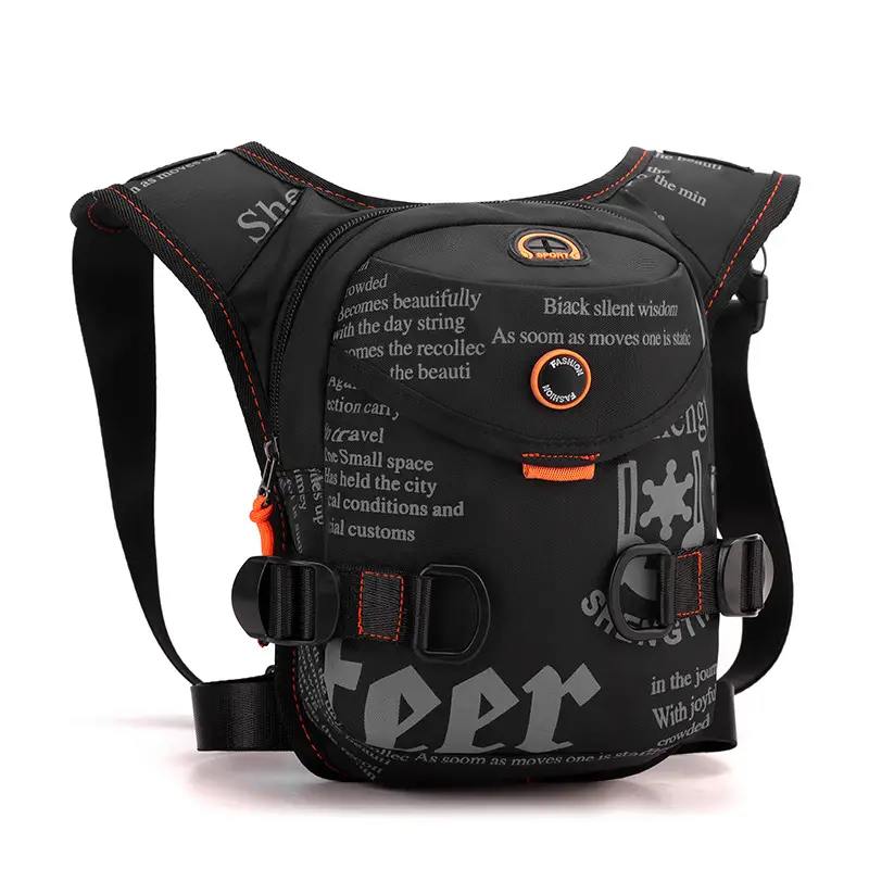 Men's Black Crossbody Backpack with Adjustable Strap - Image 9