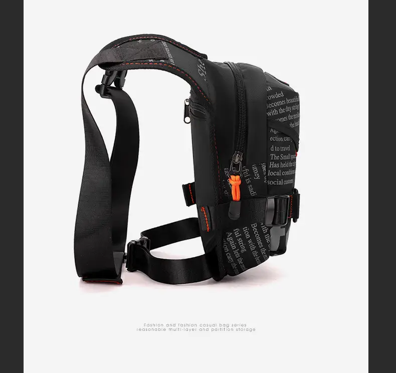 Men's Black Crossbody Backpack with Adjustable Strap — feature 32