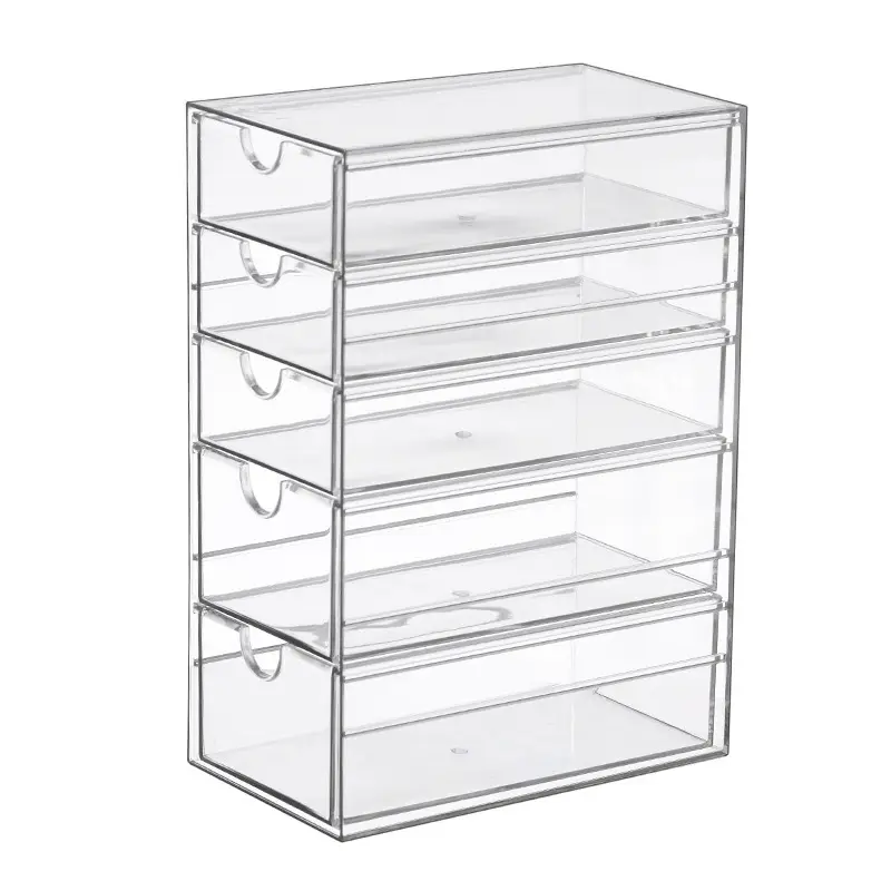 Multi-layer Makeup Storage Box 6-Tier Clear Plastic 38cm