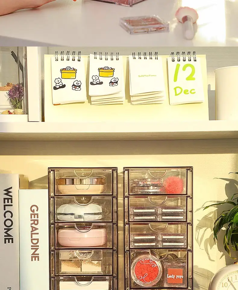 Multi-layer Makeup Storage Box 6-Tier Clear Plastic 38cm — feature 10
