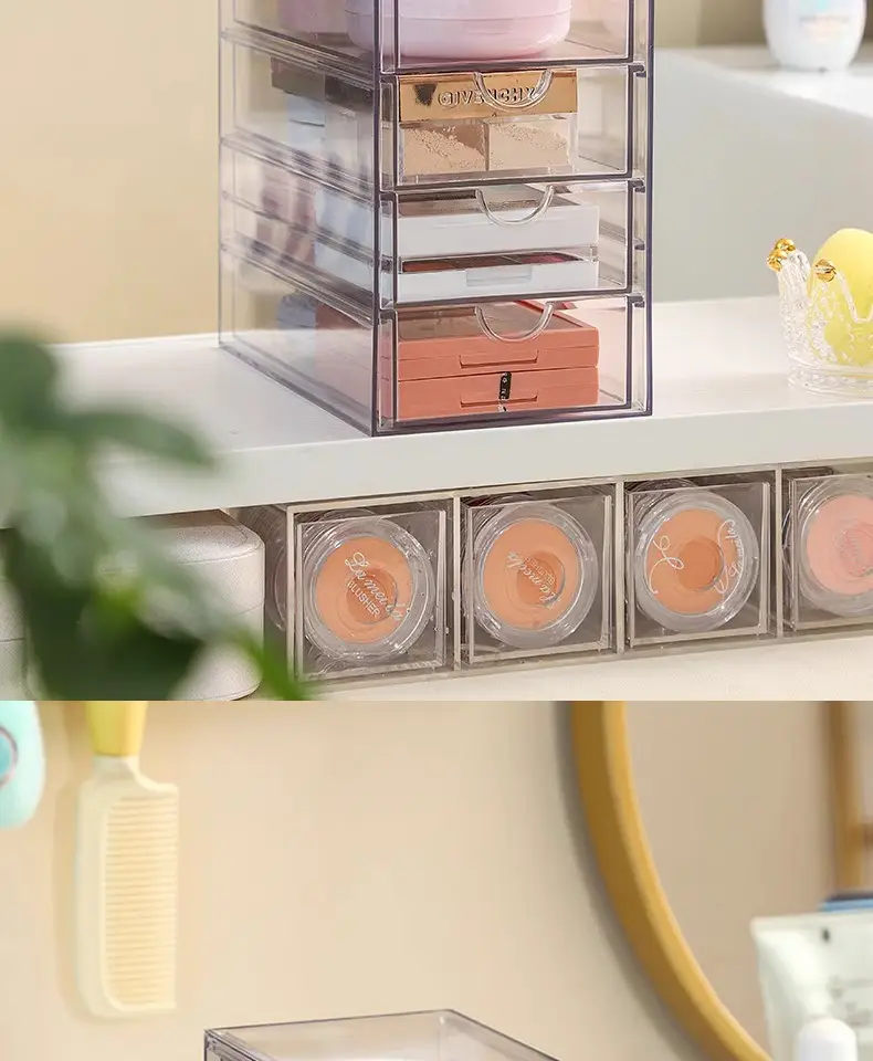 Multi-layer Makeup Storage Box 6-Tier Clear Plastic 38cm — feature 12